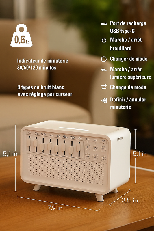Haut-parleur Bluetooth & Lumière Humidificateur